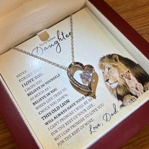 White Gold Forever Love Necklace **comes with box and note**